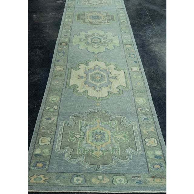 Early 21st Century Turkish Oushak Rug 2'11" x 12'2" #19143 For Sale - Image 5 of 8