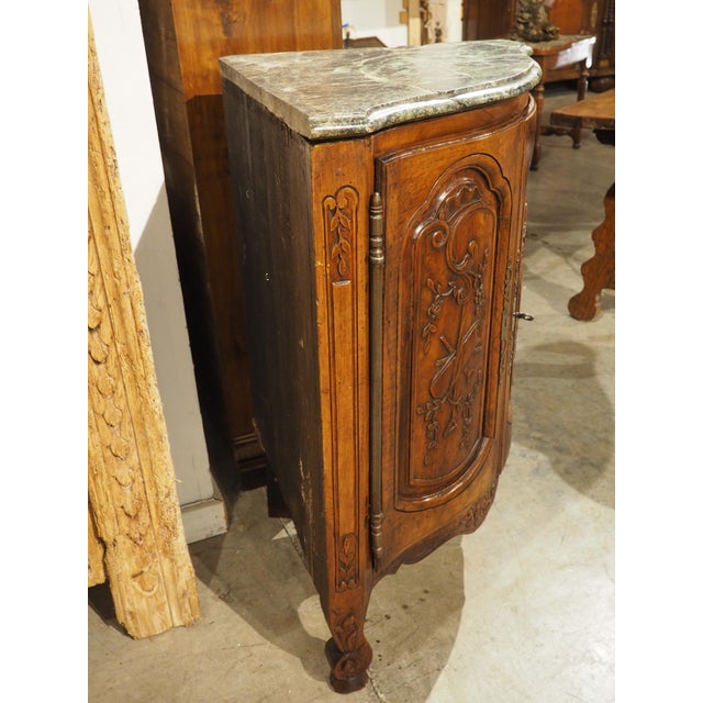 18th Century French Corner Cabinet With Musical Trophy Decor, Provence, France For Sale - Image 9 of 18
