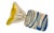 Murano Murano Handblown Glass Blue and Yellow Candies, Set/2 For Sale - Image 4 of 4