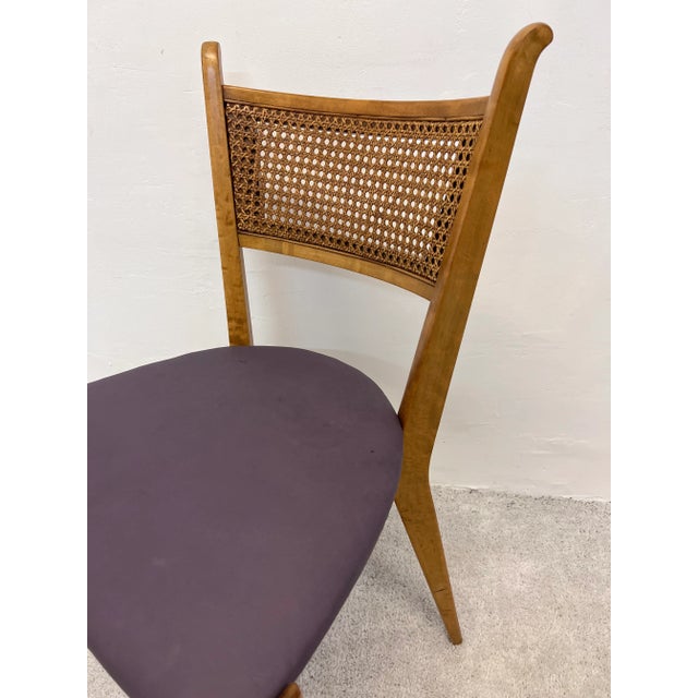 Edmund J Spence Cane Back Leather Dining or Side Chairs For Sale - Image 9 of 13