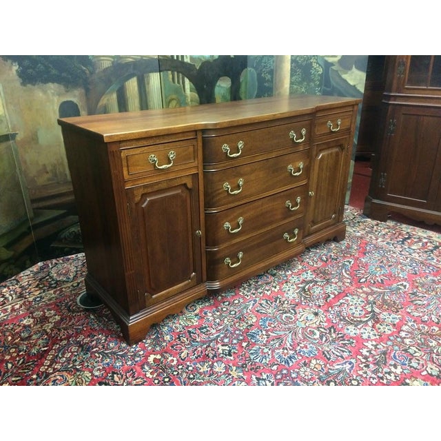 Brown Vintage Buffet, Sideboard, Unmarked For Sale - Image 8 of 16