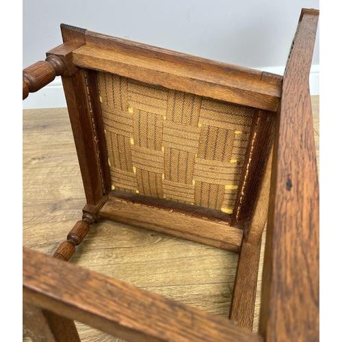 Antique French Oak Floral Upholstered Chairs, Set of 2 For Sale - Image 10 of 11