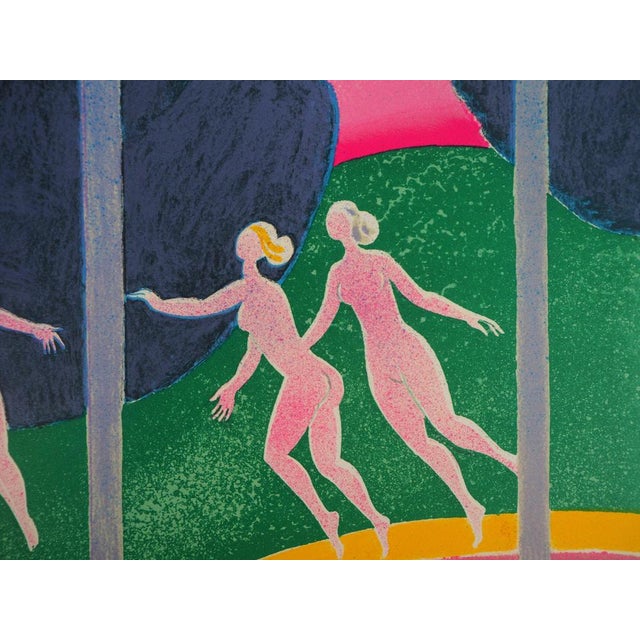 Modern Albert Zavaro, Les trois Grâces, Lithograph For Sale - Image 3 of 9