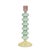 2020s Multicolored Glass Taper Candle Holder (Set of 3) For Sale - Image 5 of 6