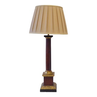 Vintage Neoclassical Style Column Lamp For Sale