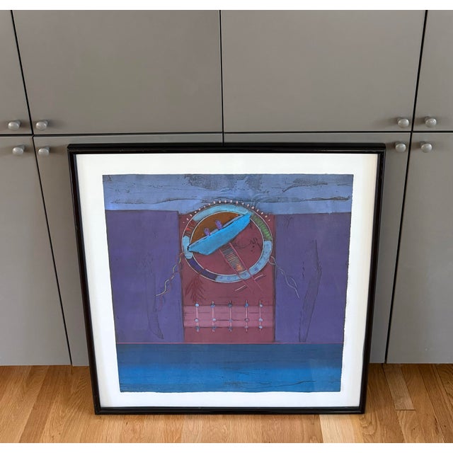 Framed Signed "Peace Shield" Monoprint by Enrico Embroli For Sale - Image 9 of 12