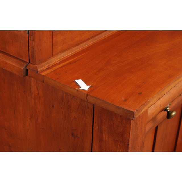 Antique American Empire Large Cherry Stepback Bookcase For Sale - Image 12 of 12
