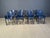 Blue Vintage Blue Leather Dining Chairs, Italy, 1980s, Set of 8 For Sale - Image 8 of 12