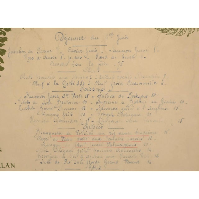 1910s 1914 Original French Art Nouveau Poster, Le Coucher Cafe De Paris (Recto/Verso) For Sale - Image 5 of 7