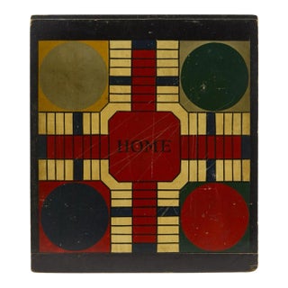 Parcheesi Game Board Painted, 19th Century For Sale