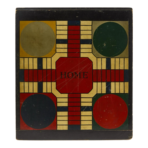 Parcheesi Game Board Painted, 19th Century