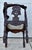 Carved Mahogany Corner Chair Vintage Renaissance Style Figural Face Upholstered For Sale - Image 17 of 17