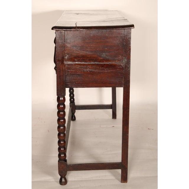 Antique English Jacobean Style Oak Sideboard For Sale - Image 4 of 11