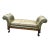 1990s Ralph Lauren Scroll Arm Metallic Leather Clawfoot Kings Bench by Henredon Chaise For Sale