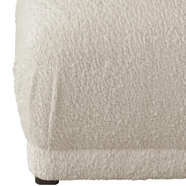 Contemporary Sinclair Ottoman in Sheepskin Natural For Sale - Image 3 of 6