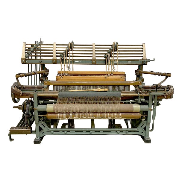Antique Weaving Loom in Metal and Wood For Sale