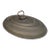 Antique Brass Bed Warmer - Oval Primitive Foot Warmer For Sale