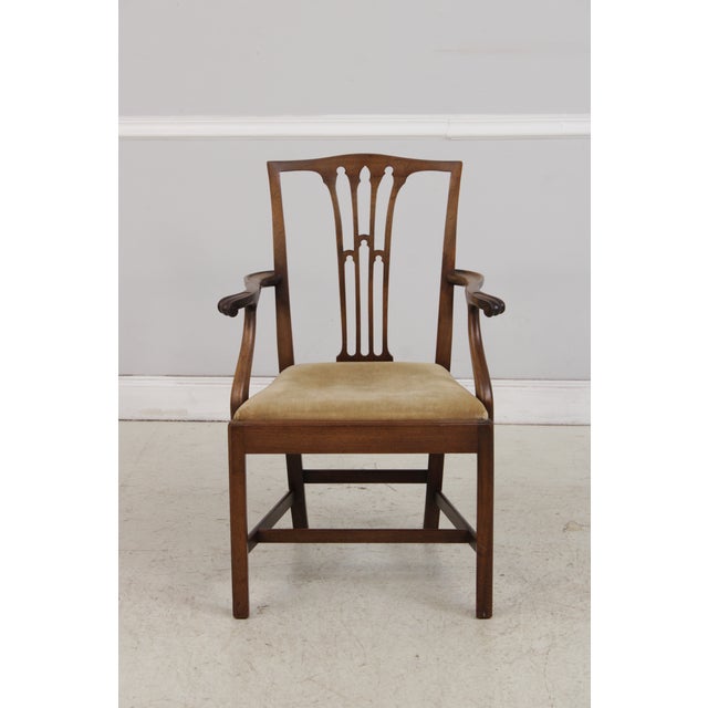 Chippendale Set of 6 Biggs Mahogany Armchairs For Sale - Image 3 of 18