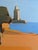 Blue Mid-Century Modern 'Seaside Conversation' Vintage Coastal Landscape Oil Painting by Swedish Artist Eric Elfvén (1921–2008), Framed For Sale - Image 8 of 10