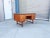 1960s 1960s Danish Modern Teak Partners Desk With Drop-Down Bar & Bookcase Back For Sale - Image 5 of 12