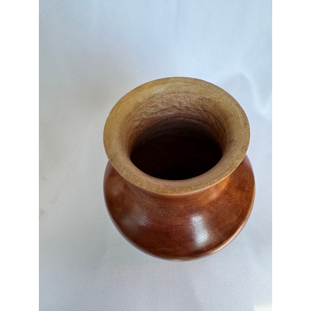 Custom Eucalyptus With Turquoise Inlays Vase For Sale - Image 9 of 9