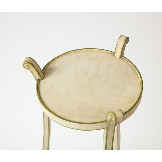 Late 18th Century Regency White With Green Banding Torchere or Plant Stand For Sale - Image 5 of 8
