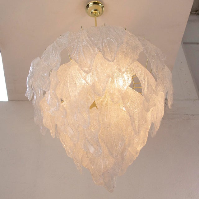 Gold Vintage Italian Chandelier in Murano Glass, 1990s For Sale - Image 8 of 12