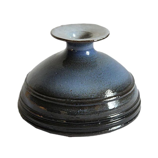 Blue Vase by Rogier Vandeweghe for Perignem Belgium For Sale