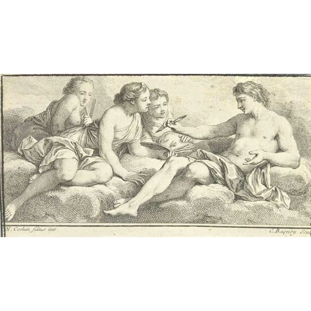 The Painting is an etching realized by Nicholas Cochin in 1755. Signed on the plate. Good conditions. The artwork is...