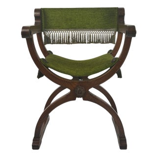 Spanish Wood Armchair, 1940s For Sale