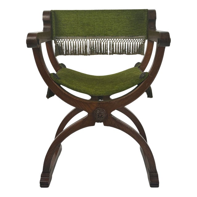Spanish Wood Armchair, 1940s For Sale