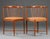 Set of two King of diamonds chairs in mahogany and beige leather designed by Børge Mogensen for Søborg Møbelfabrik in...