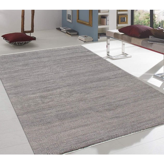 Pasargad Home Transitiona Silver Area Rug- 9'10" X 13' 9" For Sale In New York - Image 6 of 6