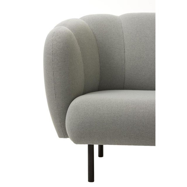 Metal Cape Lounge Chair with Stitches Minty Grey by Warm Nordic For Sale - Image 7 of 16