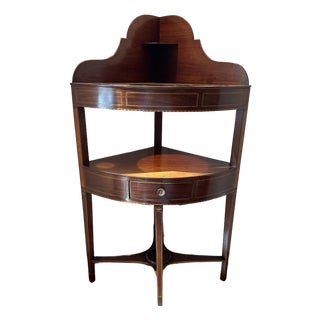 Antique Mahogany Corner Wash Stand C 1800 For Sale