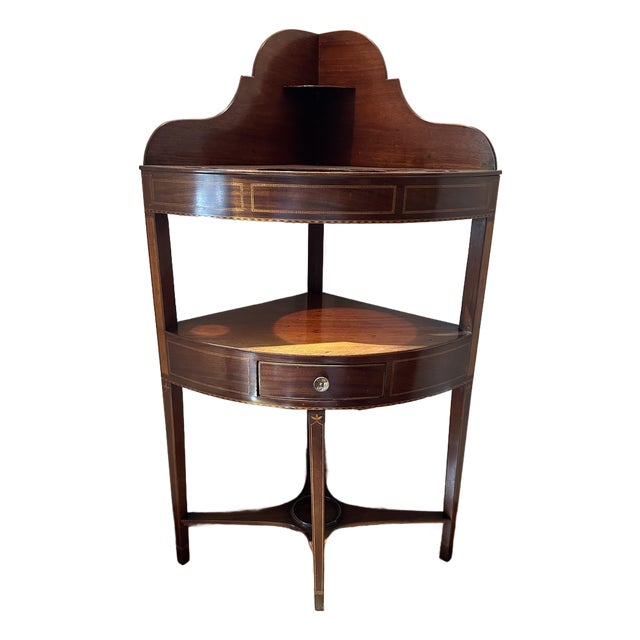 Antique Mahogany Corner Wash Stand C 1800 For Sale
