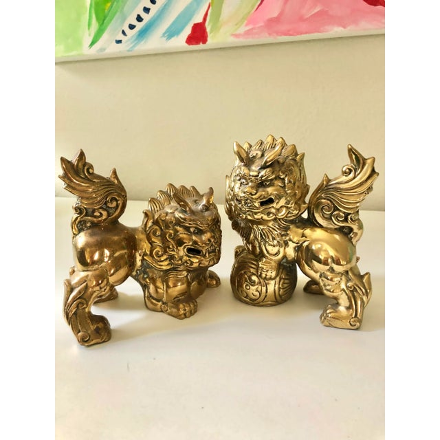Vintage Brass Foo Dogs a Pair Chairish