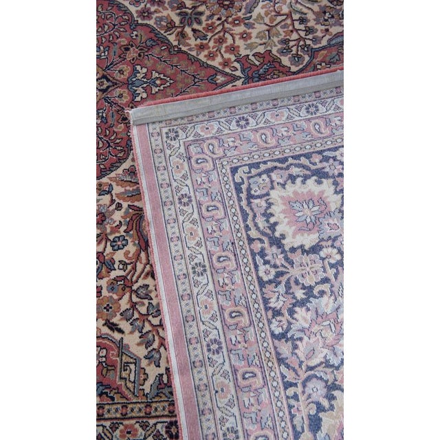 Oriental Style Rug with Pink and Blue Colors For Sale - Image 10 of 11