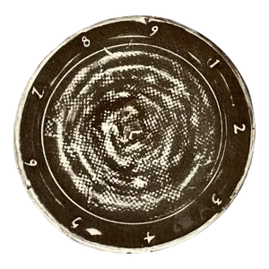 Contemporary Numbered Decorative Ceramic Plate