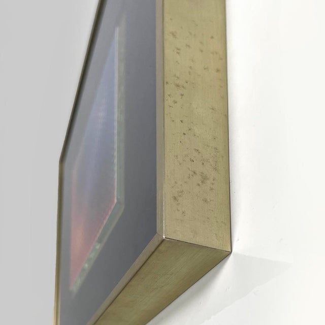 Paper Victor Vasarely, Hungarian Modern Op Art Composition, 1970s, Framed For Sale - Image 7 of 9