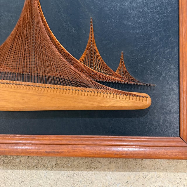Art Wall Copper Symmography Art Sail Boat Mid-Century For Sale In San Diego - Image 6 of 11