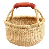 Small African Woven Basket For Sale