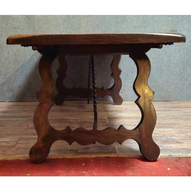 Large Wooden Farmhouse Table For Sale - Image 5 of 8