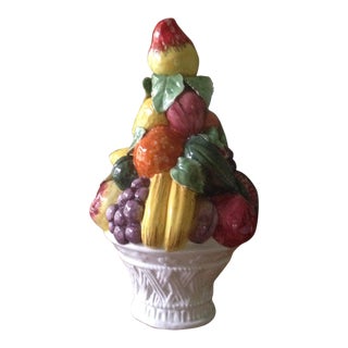Vintage Italian Ceramic Fruit Topiary For Sale