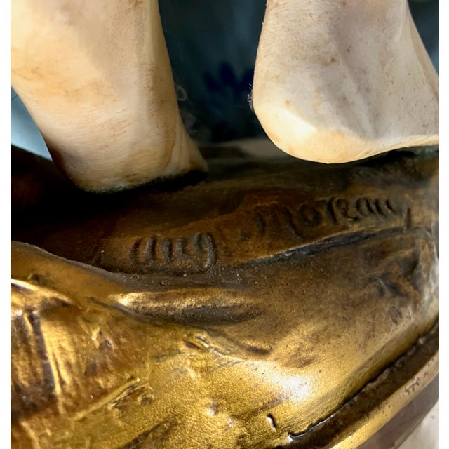 1920s Art Nouveau Signed Moreau Lamp For Sale - Image 10 of 11