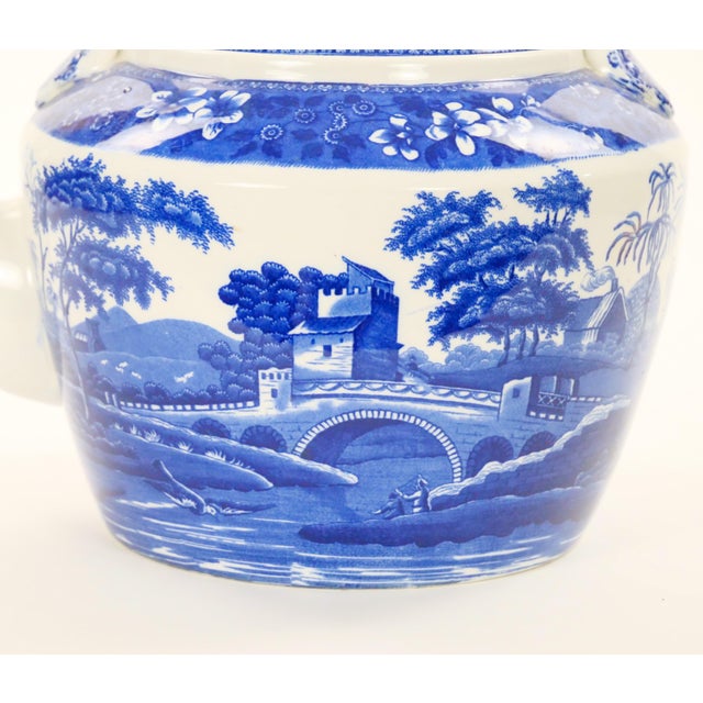 Antique Oversized English Blue and White Porcelain Tea / Coffee Pot For Sale - Image 11 of 15