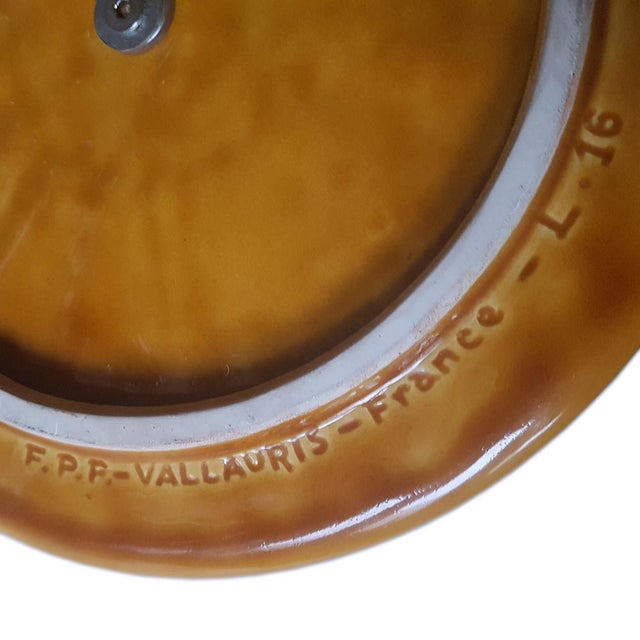 French Majolica Cheese Serving Trays from Vallauris, Set of 2 For Sale - Image 5 of 15