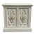 Unique Furniture Italian Mediterranean Style Hollywood Regency 26" Cabinet Nightstand 7117 - Dorado White Finish For Sale