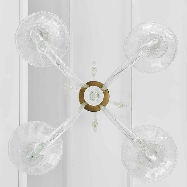Vintage Blown Glass Chandelier, 1940s For Sale - Image 10 of 16