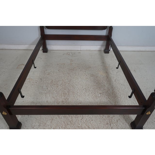 2000 - 2009 Stickley Queen Size Mahogany Canopy Poster Bed For Sale - Image 5 of 18